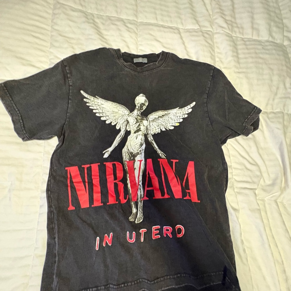 Nirvana In Utero Black Graphic Tee